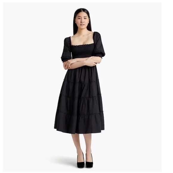 Hill House Nesli Nap Dress in Opaque Black Dot 🎀 - Picture 1 of 6